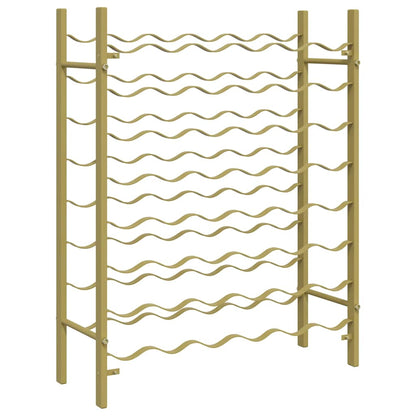 Garrafeira para 48 garrafas metal dourado