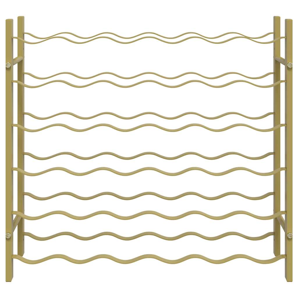 Garrafeira para 36 garrafas metal dourado