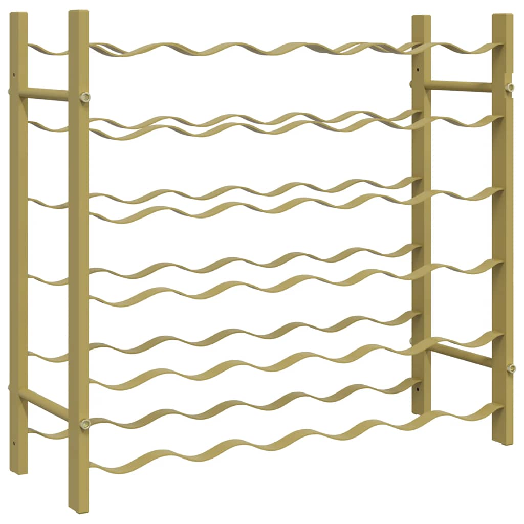 Garrafeira para 36 garrafas metal dourado