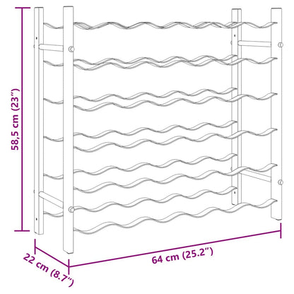 Garrafeira para 36 garrafas metal dourado