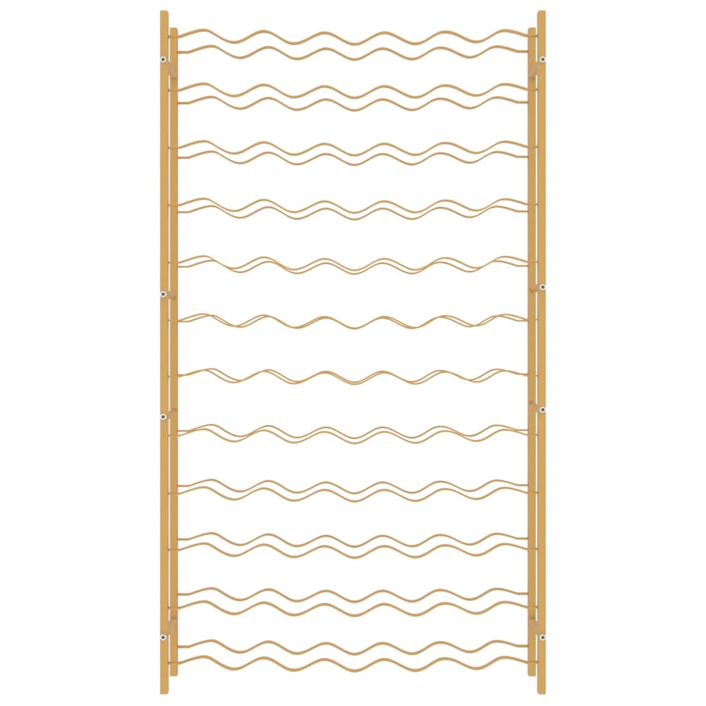 Garrafeira para 72 garrafas metal dourado