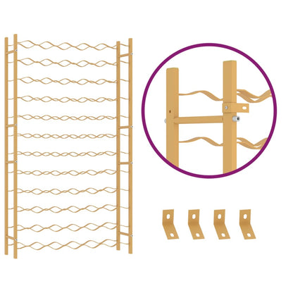 Garrafeira para 72 garrafas metal dourado