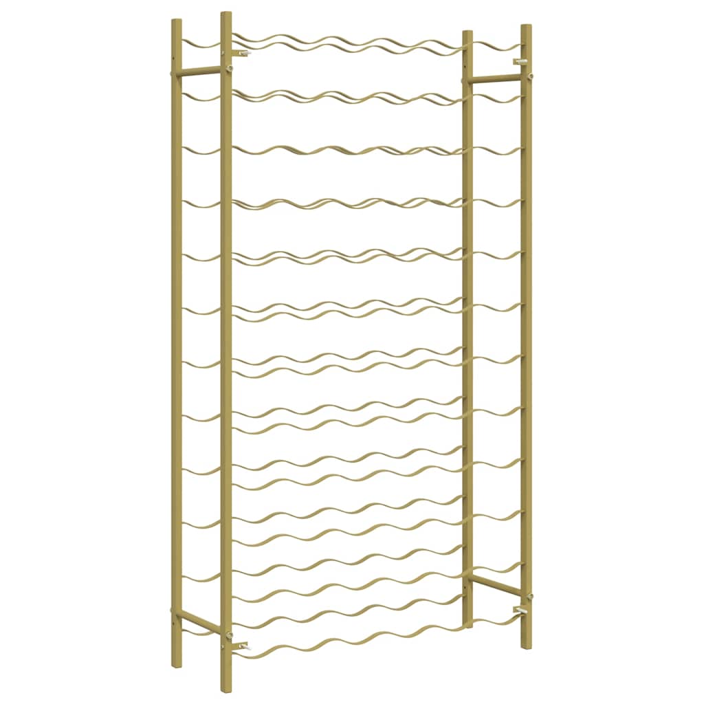 Garrafeira para 72 garrafas metal dourado