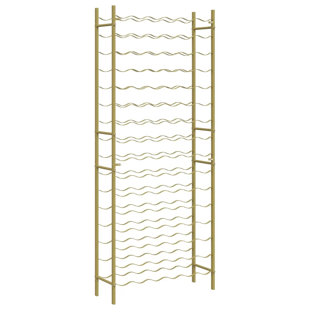 Garrafeira para 96 garrafas metal dourado