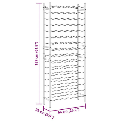 Garrafeira para 96 garrafas metal dourado