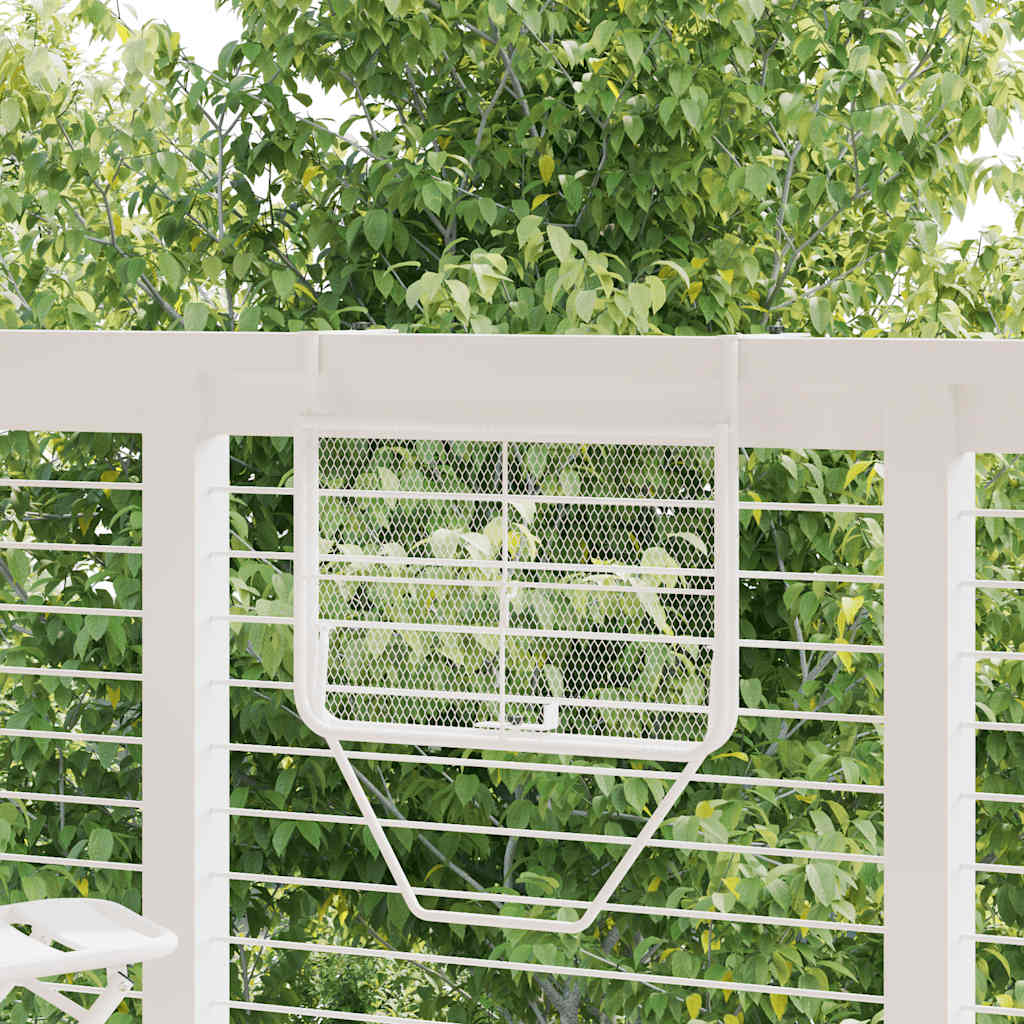 Mesa para varanda 60x40 cm aço branco