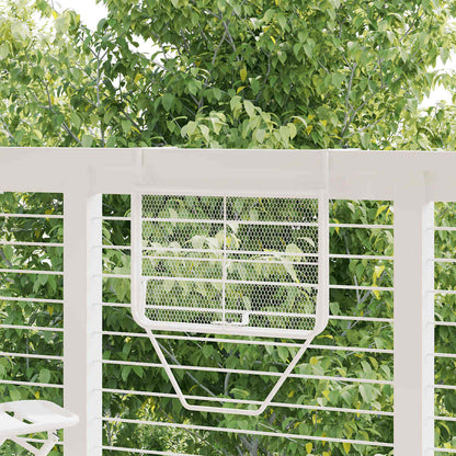 Mesa para varanda 60x40 cm aço branco