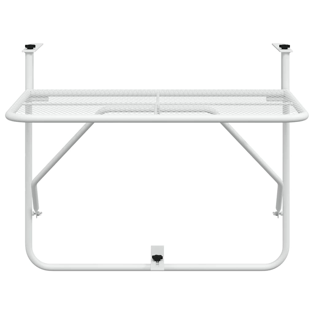 Mesa para varanda 60x40 cm aço branco