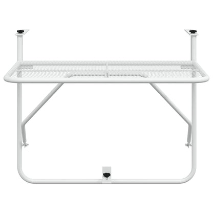 Mesa para varanda 60x40 cm aço branco