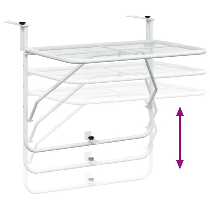 Mesa para varanda 60x40 cm aço branco