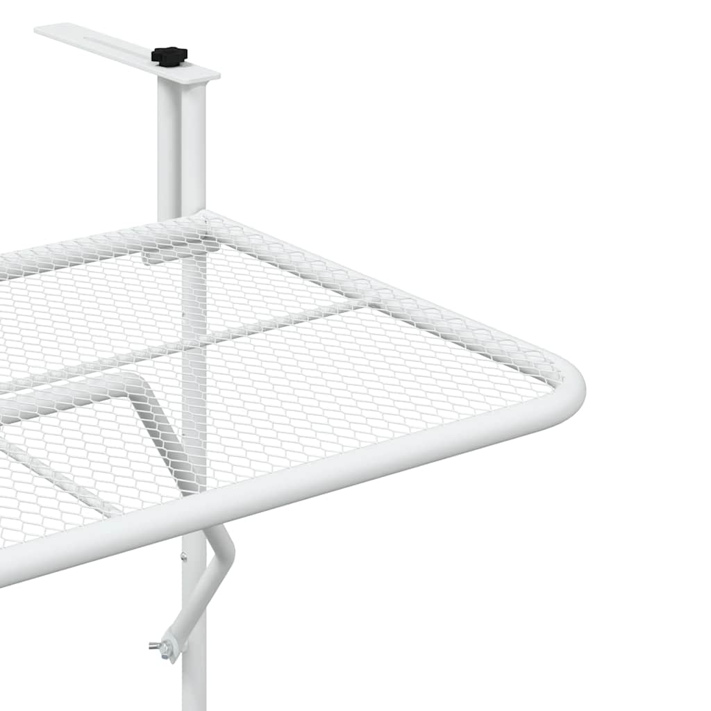 Mesa para varanda 60x40 cm aço branco
