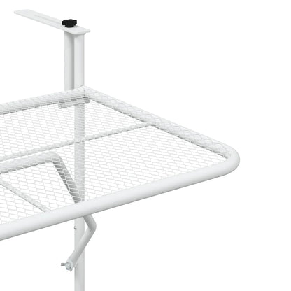 Mesa para varanda 60x40 cm aço branco