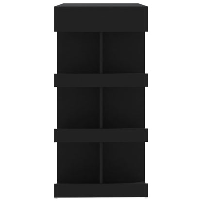 Mesa de bar c/ prateleiras derivados de madeira preto