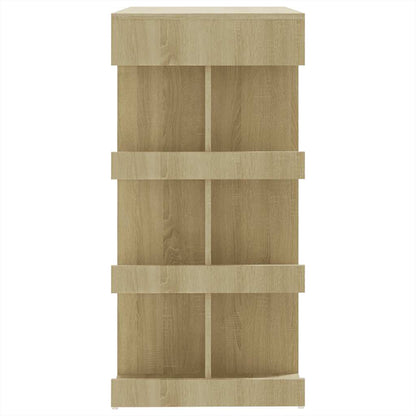 Mesa de bar c/ prateleiras derivados de madeira carvalho sonoma