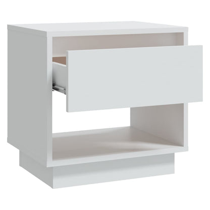 Mesas de cabeceira 2 pcs 45x34x44 cm contraplacado branco