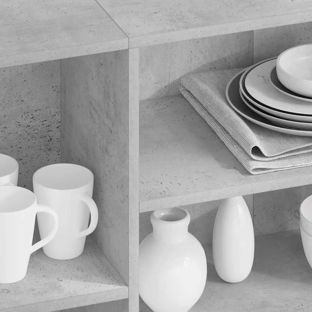 Aparador 120x30x75 cm derivados de madeira cinza cimento