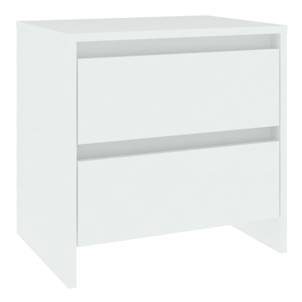 Mesas de cabeceira 2 pcs derivados de madeira branco