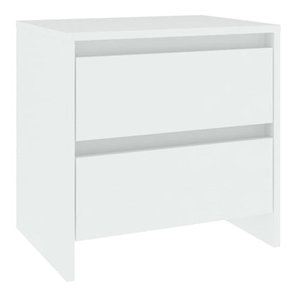Mesas de cabeceira 2 pcs derivados de madeira branco