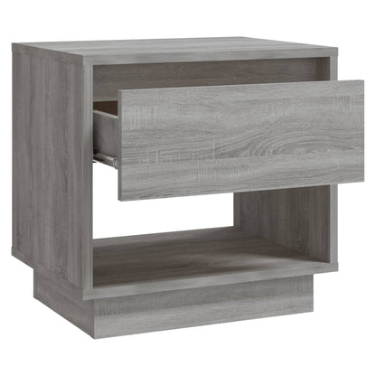 Mesa de cabeceira 45x34x44 cm aglomerado cor sonoma cinzento