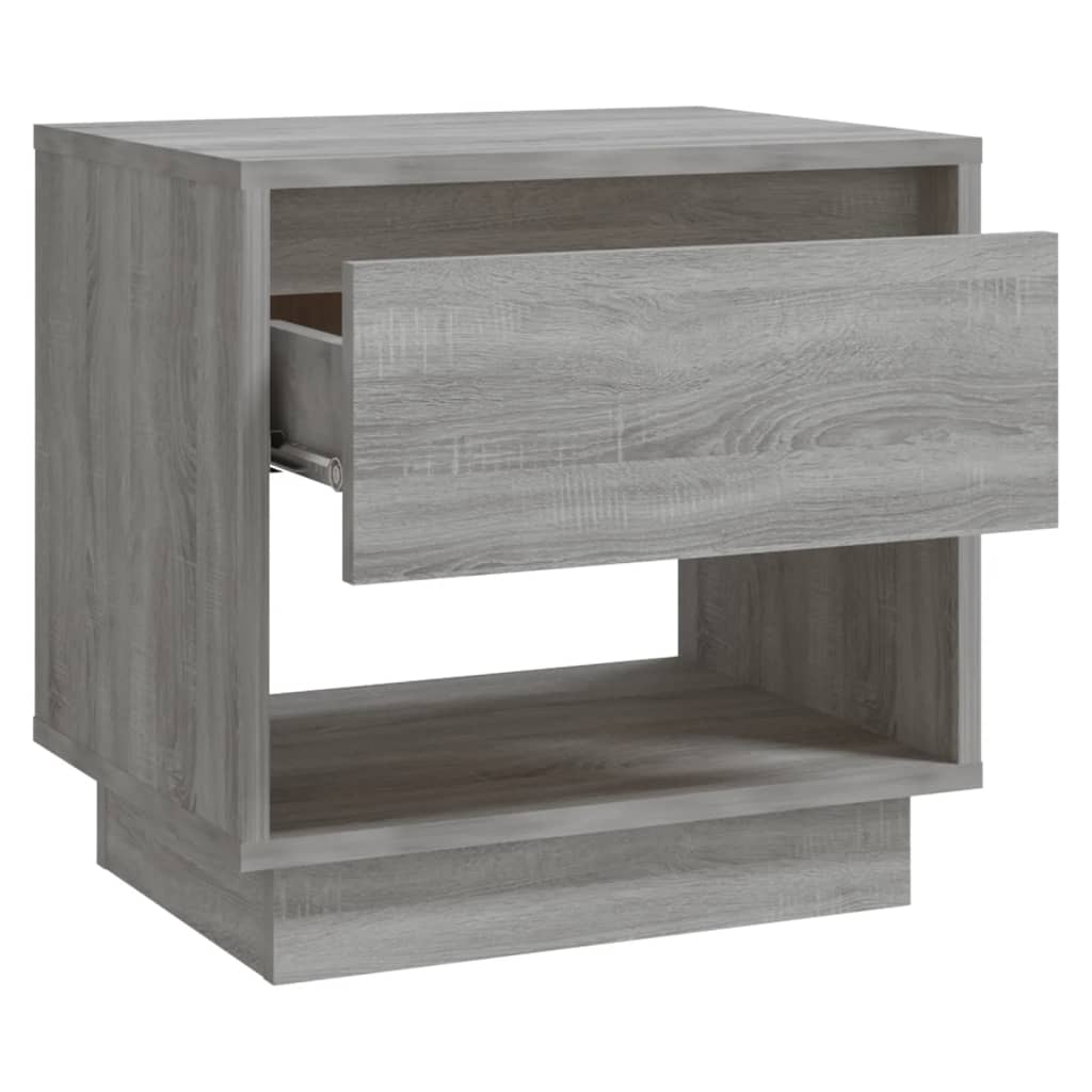 Mesas de cabeceira 2 pcs derivados de madeira sonoma cinza
