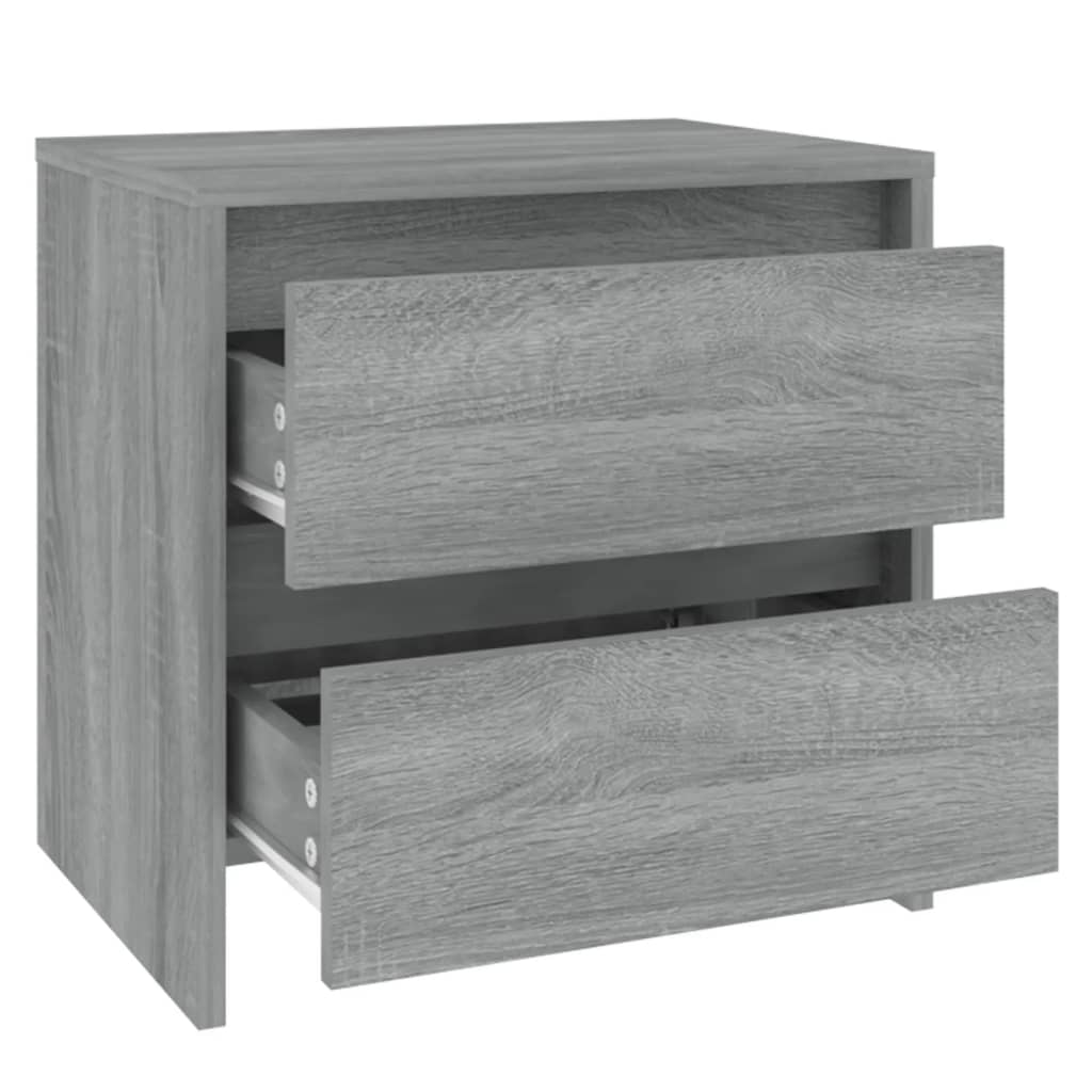 Mesa de cabeceira 45x34,5x44,5 cm aglomerado sonoma cinzento