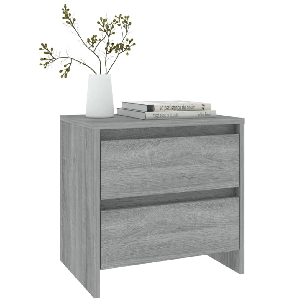 Mesa de cabeceira 45x34,5x44,5 cm aglomerado sonoma cinzento