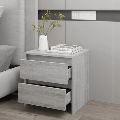 Mesa de cabeceira 45x34,5x44,5 cm aglomerado sonoma cinzento