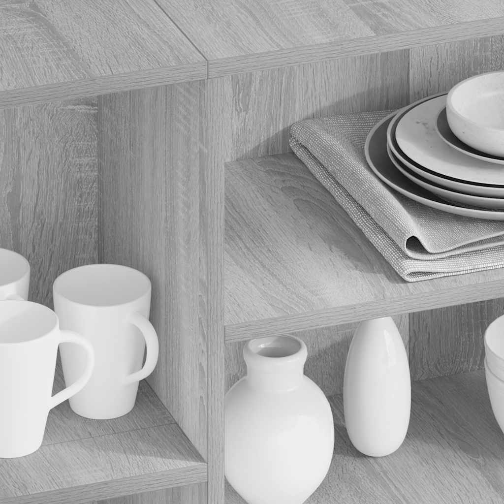 Aparador 120x30x75 cm derivados de madeira cinzento sonoma