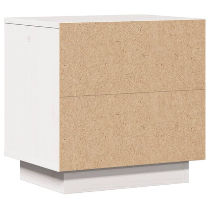 Mesa de cabeceira 40x30x40 cm madeira de pinho maciça branco