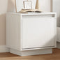 Mesa de cabeceira 40x30x40 cm madeira de pinho maciça branco