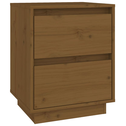 Mesas de cabeceira 2 pcs 40x35x50 cm pinho maciço castanho mel