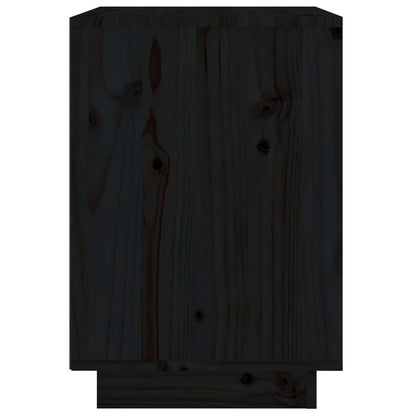 Mesas de cabeceira 2 pcs 40x35x50 cm pinho maciço preto