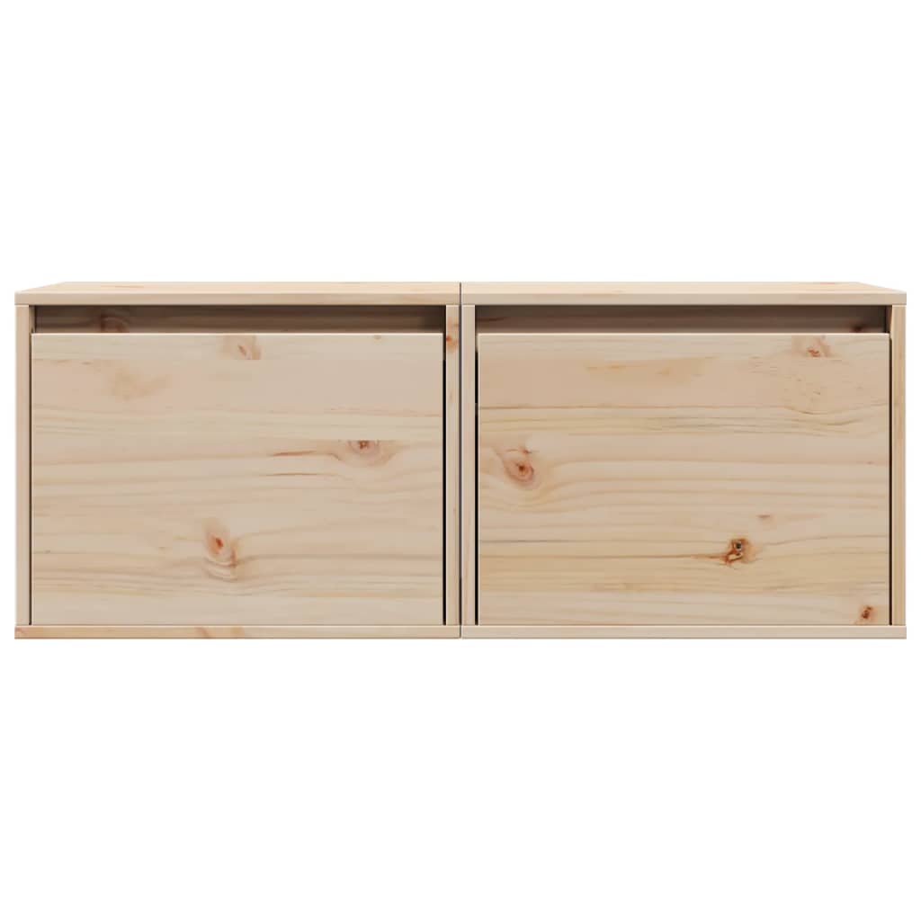 Armários de parede 2 pcs 45x30x35 cm madeira de pinho maciça