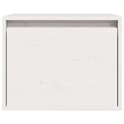 Armário de parede 45x30x35 cm madeira de pinho maciça branco