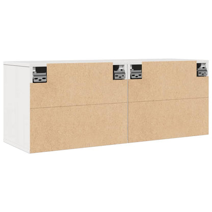 Armários de parede 2 pcs 45x30x35 cm pinho maciço branco