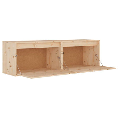 Armários de parede 2 pcs 60x30x35 cm madeira de pinho maciça