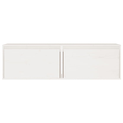 Armários de parede 2 pcs 60x30x35 cm pinho maciço branco