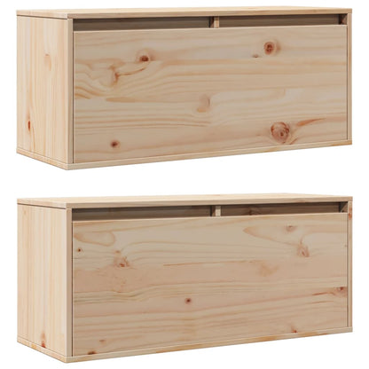 Armários de parede 2 pcs 80x30x35 cm madeira de pinho maciça