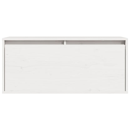 Armário de parede 80x30x35 cm madeira de pinho maciça branco