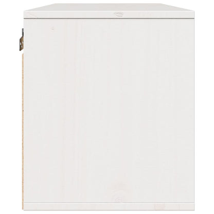 Armário de parede 80x30x35 cm madeira de pinho maciça branco
