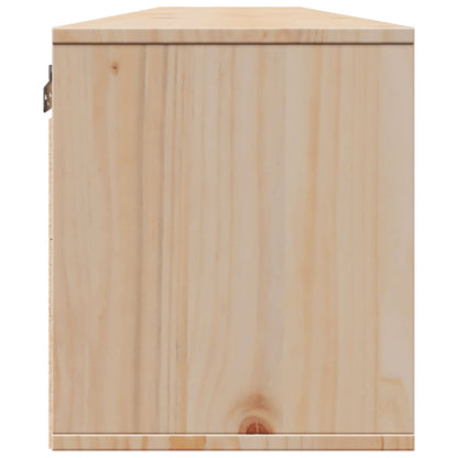 Armários de parede 2 pcs 100x30x35 cm pinho maciço cinza