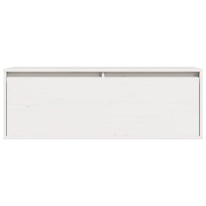 Armário de parede 100x30x35 cm madeira de pinho maciça branco