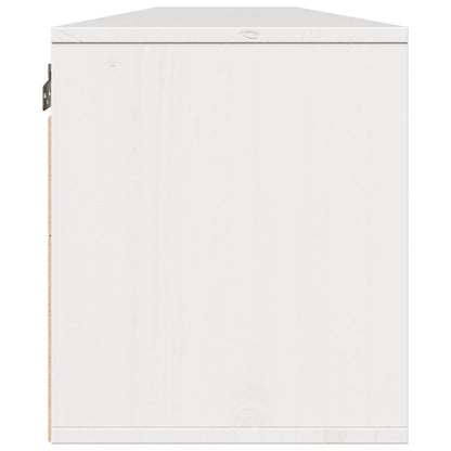 Armários de parede 2 pcs 100x30x35 cm pinho maciço branco