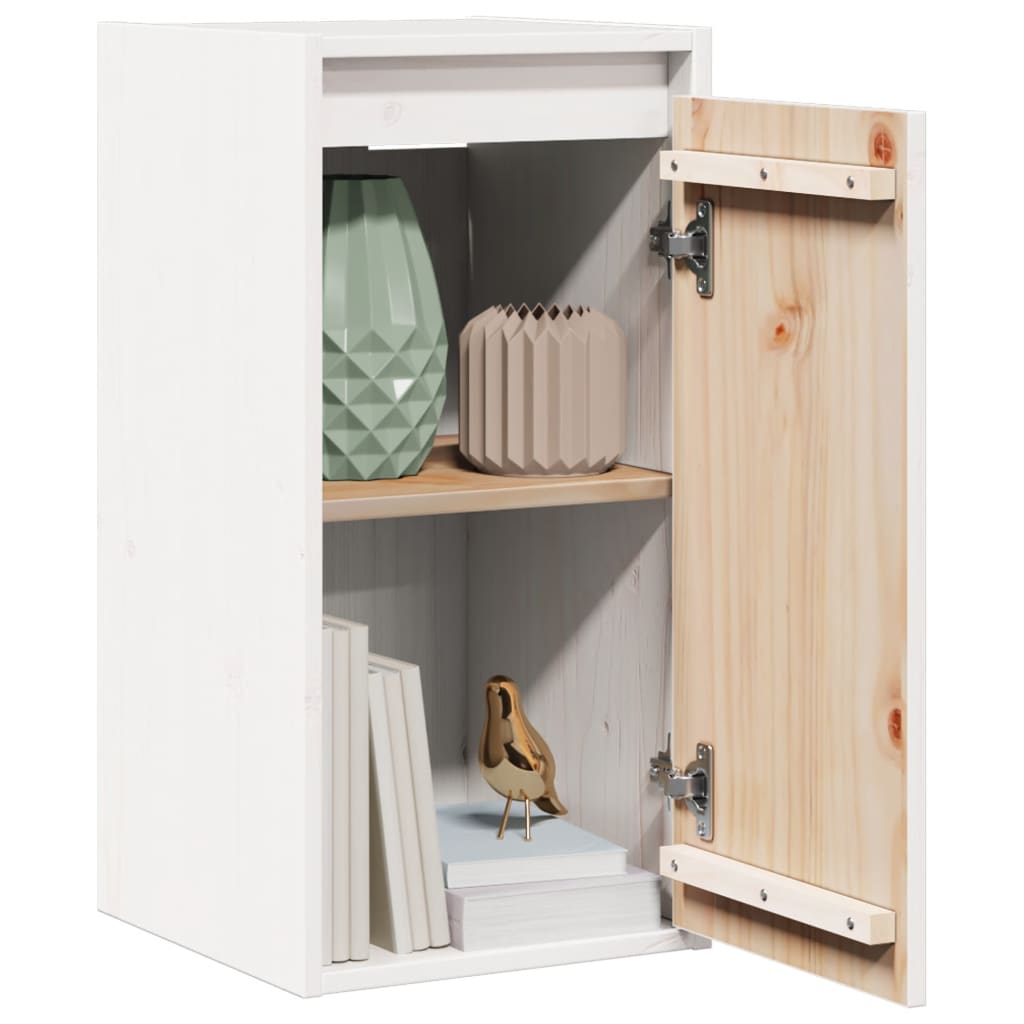Mesas de cabeceira 2 pcs 30x30x60 cm pinho maciço branco