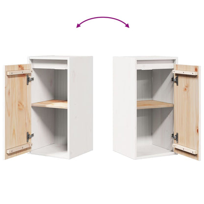 Mesas de cabeceira 2 pcs 30x30x60 cm pinho maciço branco