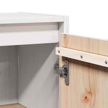 Mesas de cabeceira 2 pcs 30x30x60 cm pinho maciço branco