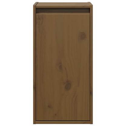 Armários de parede 2 pcs 30x30x60 cm pinho maciço castanho mel