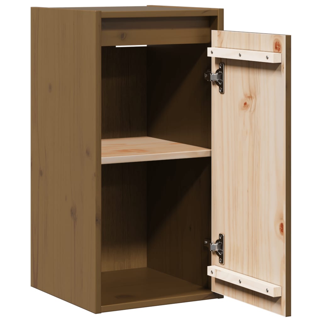 Armários de parede 2 pcs 30x30x60 cm pinho maciço castanho mel