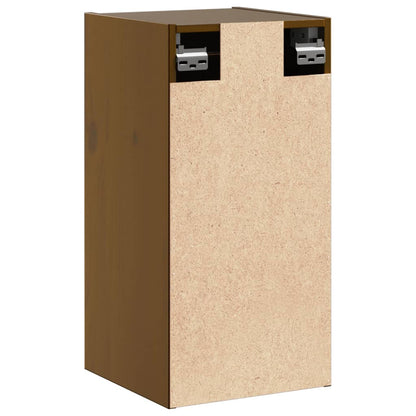 Armários de parede 2 pcs 30x30x60 cm pinho maciço castanho mel