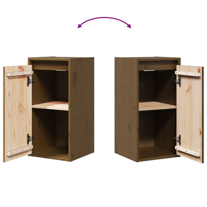 Armários de parede 2 pcs 30x30x60 cm pinho maciço castanho mel